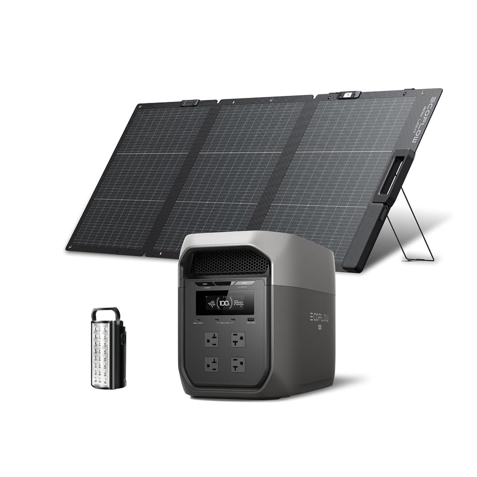 Amazon.co.jp: EcoFlow ポータブル電源 DELTA 3 Max +1枚 160W両面軽量
